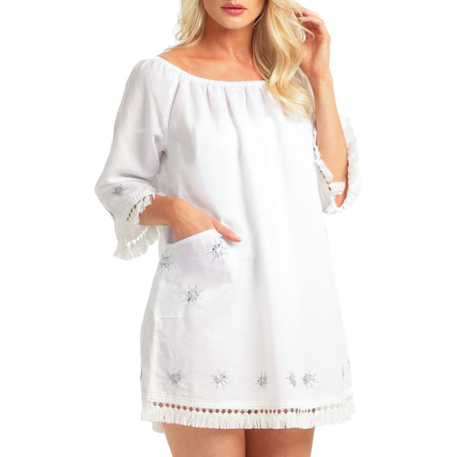 Pranella Lomo Dress White