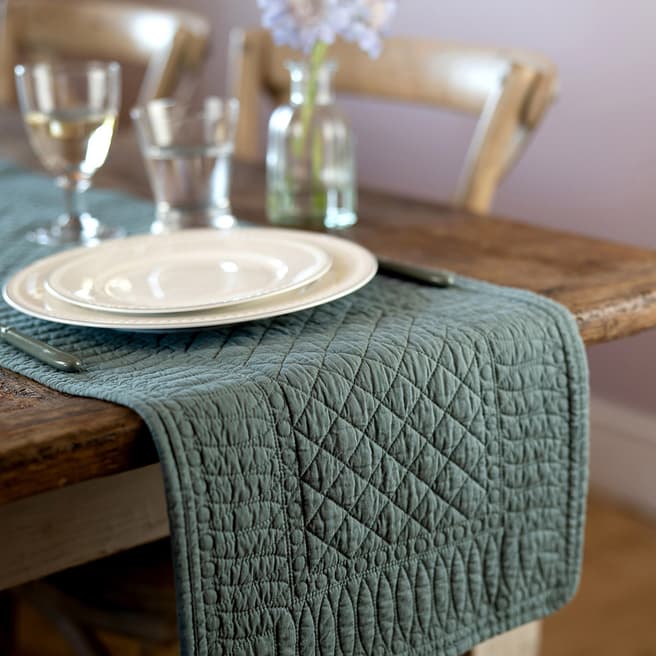 Mary Berry Sea Green Signature Cotton Table Runner