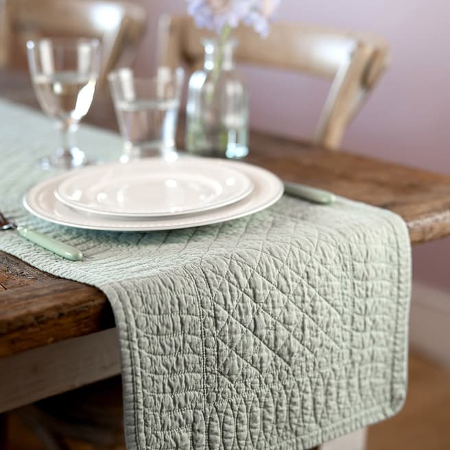 Mary Berry Pistachio Signature Cotton Table Runner
