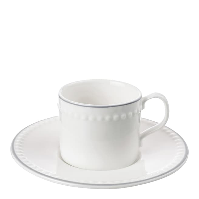 Mary Berry Set of 4 Signature Espresso Cups & Saucers, 50ml