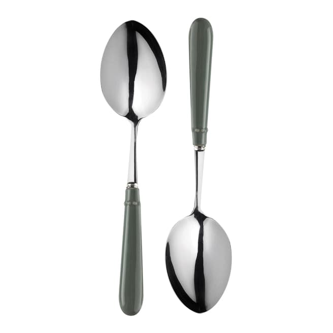 Mary Berry Set of 2 Sea Green Serving Spoons