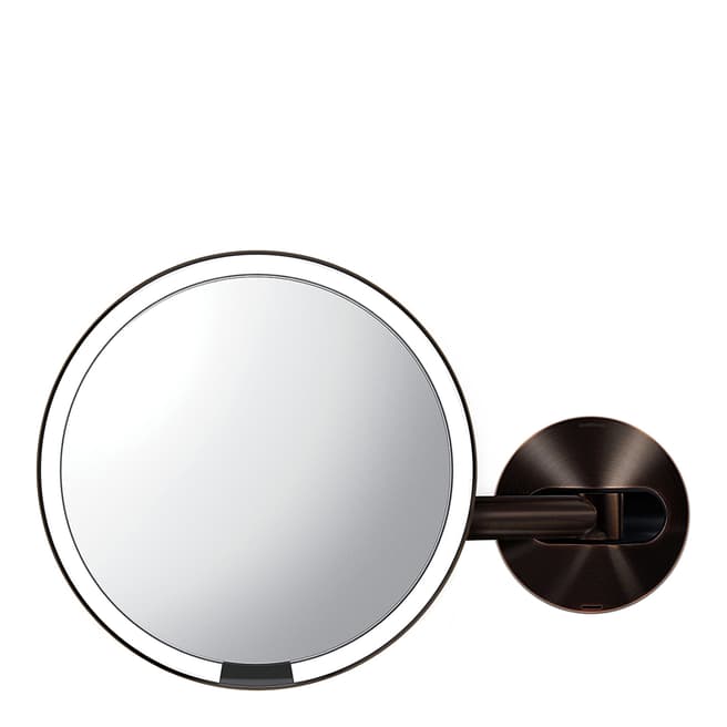 Simplehuman Dark Bronze Stainless Steel Mirror, 5X Magnification, Rechargeable, 20cm