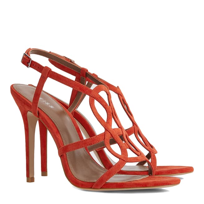 Reiss Red Pina Knot Sandals