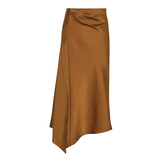 Reiss Bronze Aspen Slip Skirt