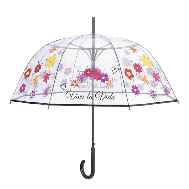 Perletti Transparent / Multi Flower Birdcage Umbrella