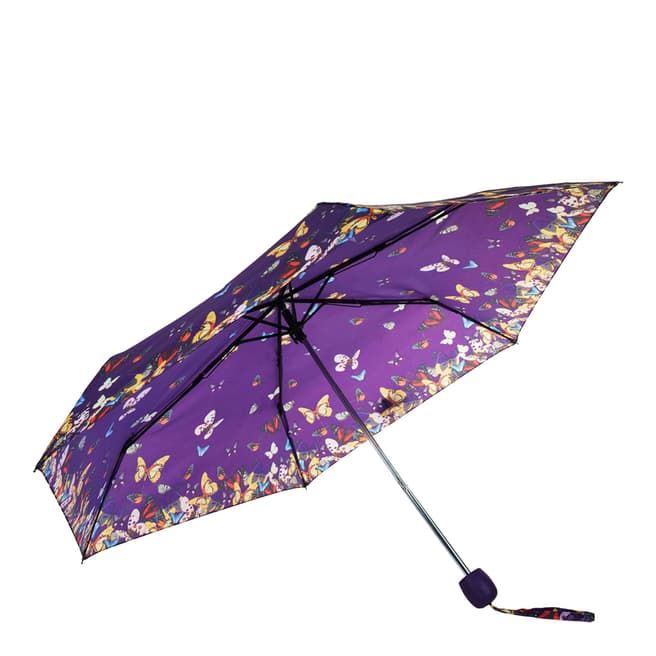 Susino Purple Butterflies Folding Umbrella