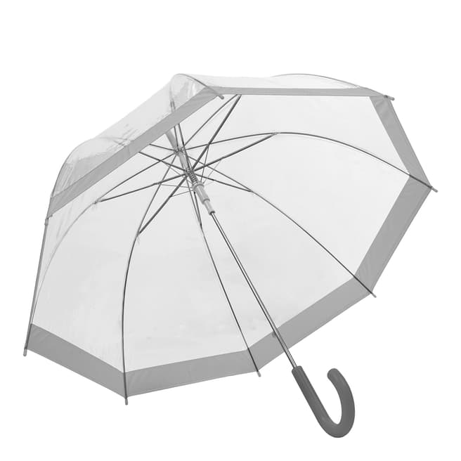 Susino Transparent / Silver Border Birdcage Umbrella