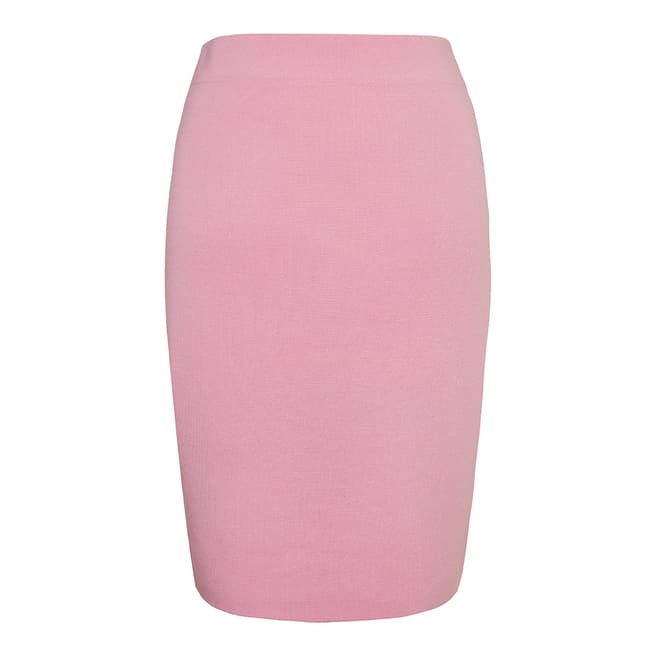 Winser London Soft Pink Milano Wool Pencil Skirt