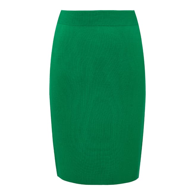 Winser London Emerald Milano Wool Pencil Skirt 