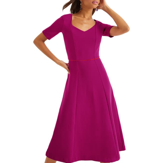 Boden Purple Hadley Ottoman Midi Dress
