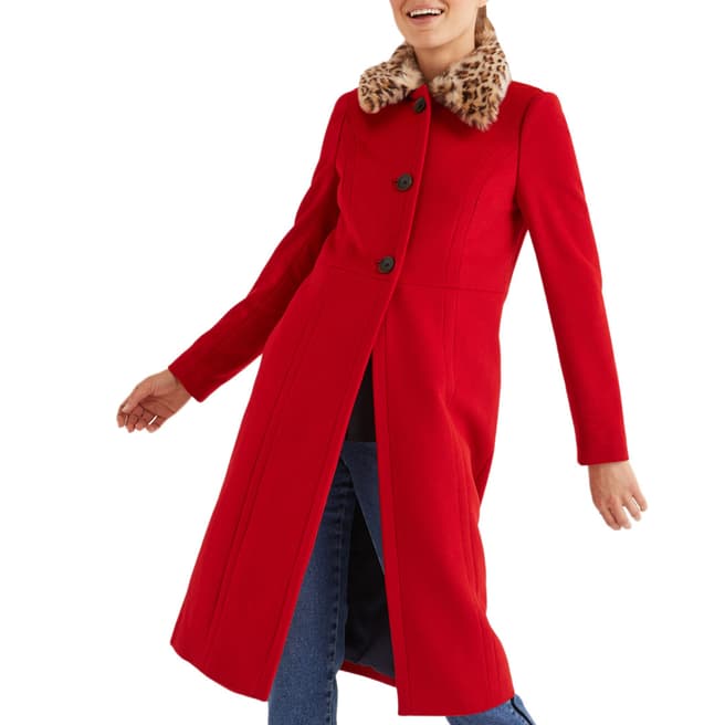 Boden Red Austen Coat