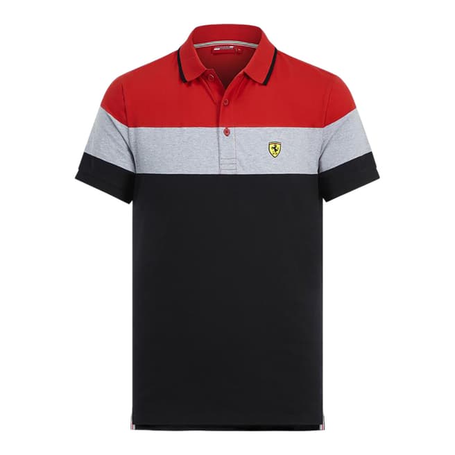 Scuderia Ferrari Men's Multi Block Polo Shirt