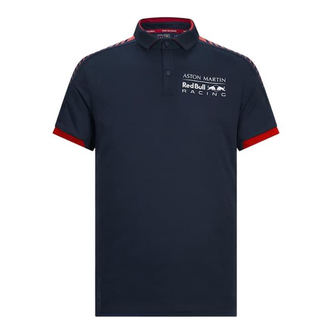Red Bull Racing Men's Navy Aston Martin Seasonal Polo Shirt