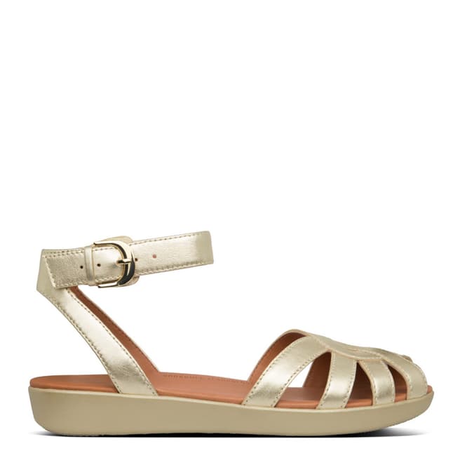 FitFlop Gold Cova Weave Sandals