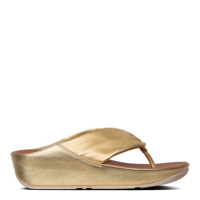FitFlop Artisan Gold Twiss Toe Thong Sandals