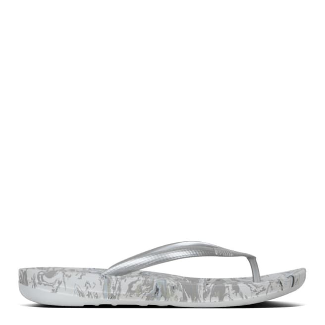 FitFlop Grey Iqushion Marble Flip Flops