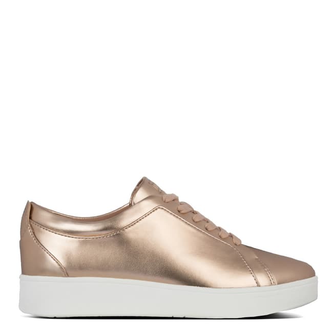 FitFlop Rose Gold Rally Metallic Sneakers