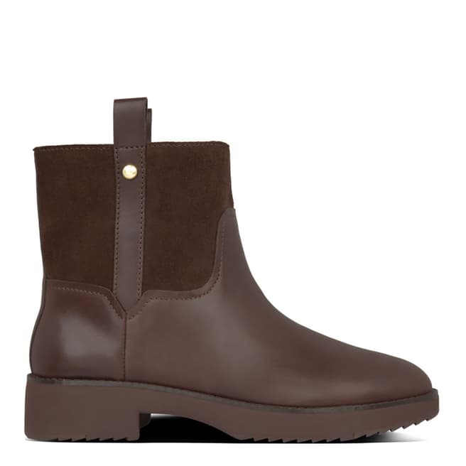 FitFlop Brown Signey Leather Ankle Boots