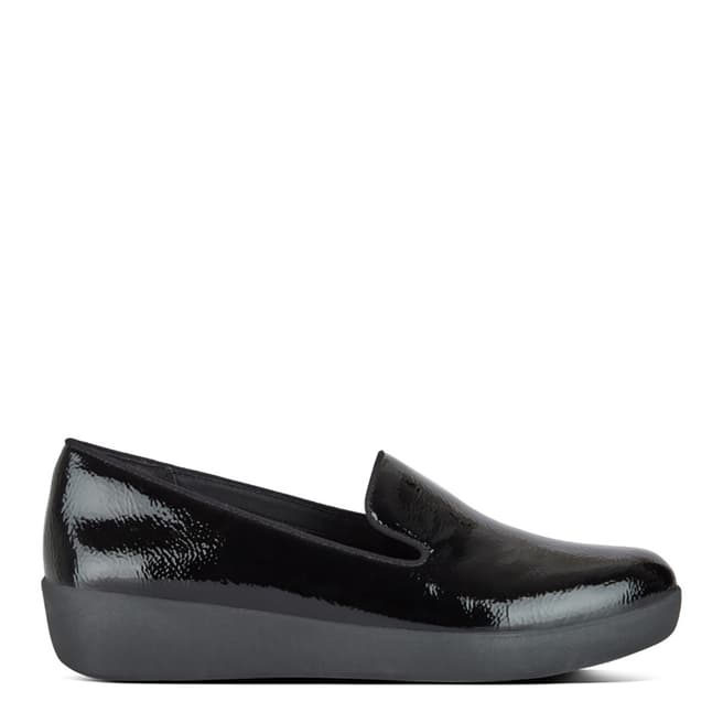 FitFlop Black Audrey Patent Loafers