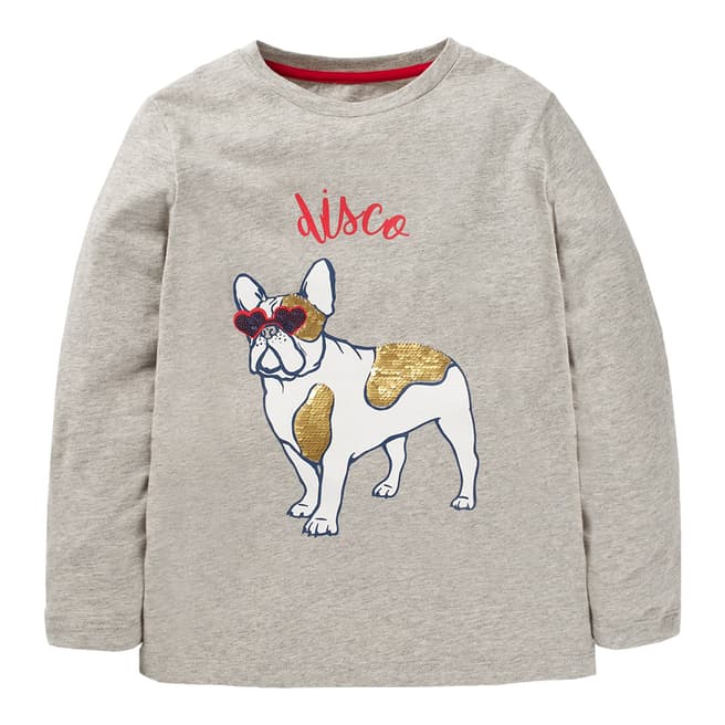 Boden Grey Marl Bull Dog Colour-Change T-Shirt