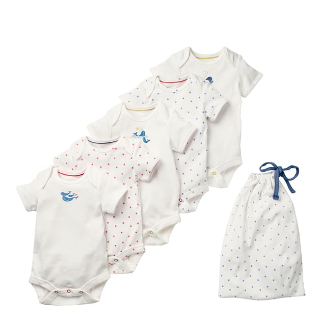 Boden Baby Ivory Baby Whales 5-Pack Bodies