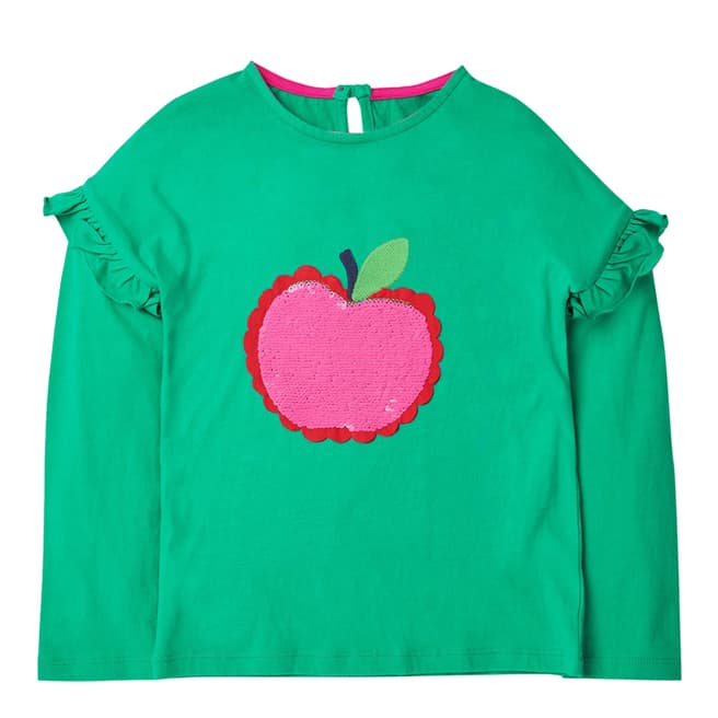 Boden Girls Green Apple Colour-Change Sequin T-Shirt