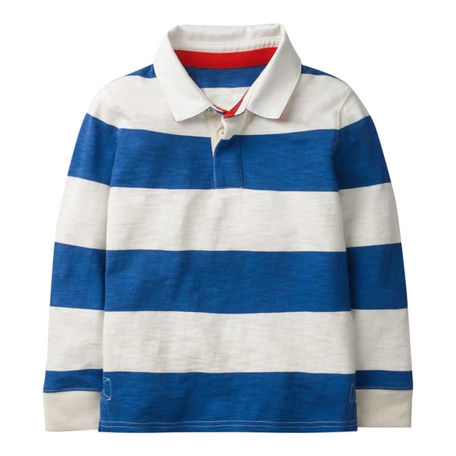 Boden Boys Blue/White Rugby Shirt