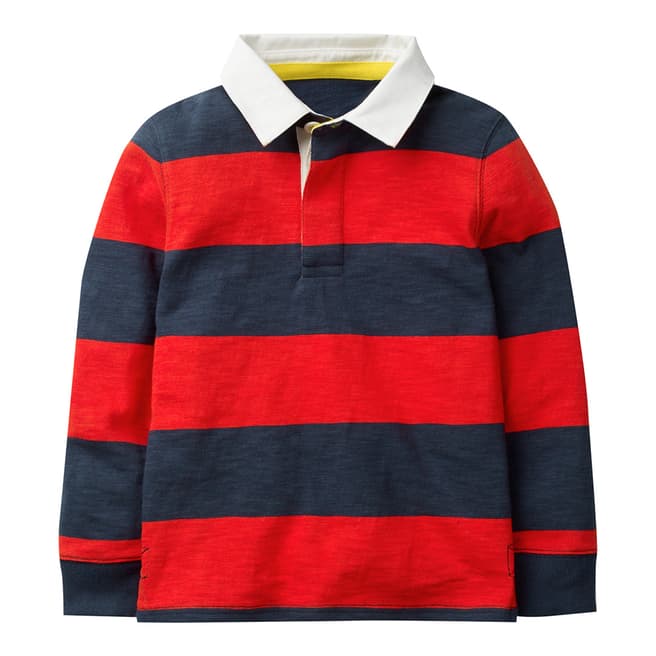 Boden Boys Navy/Red Rugby Shirt