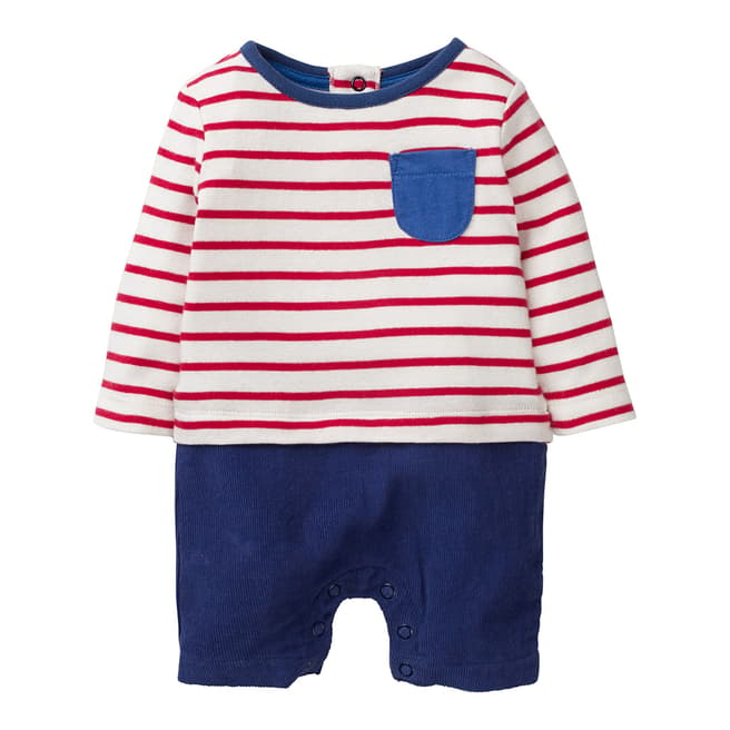 Boden Baby Red/Blue Stripy T-Shirt Romper