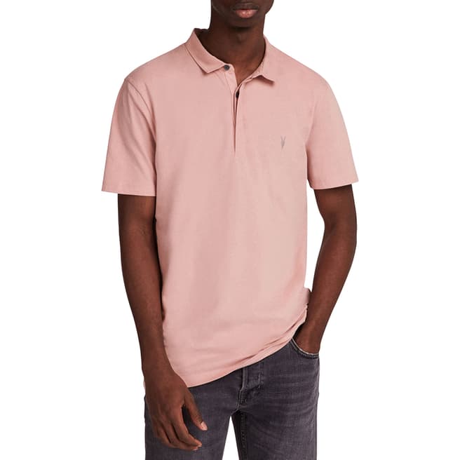 AllSaints Pink Brace Polo Shirt