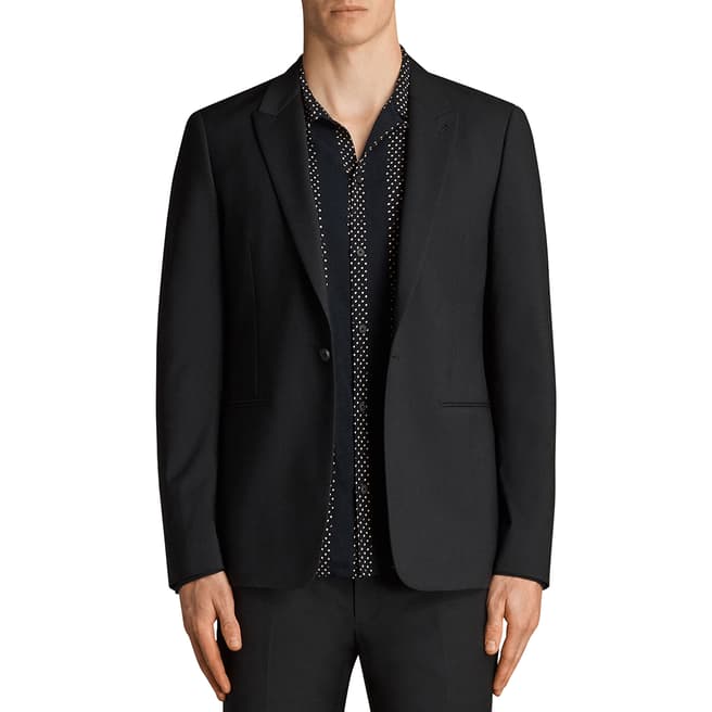 AllSaints Black Kente Suit Jacket