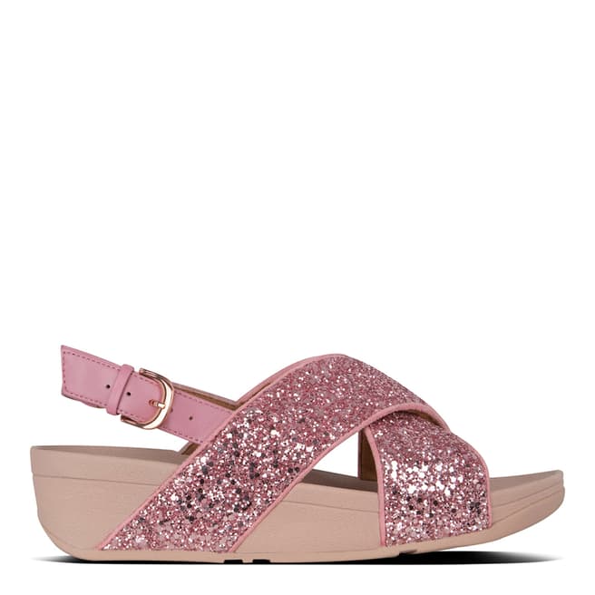 FitFlop Pink Lulu Glitter Back Strap Sandals