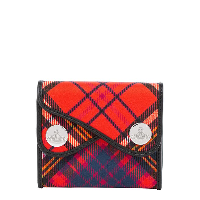 Vivienne Westwood Red Tartan Double Dot Small Wallet