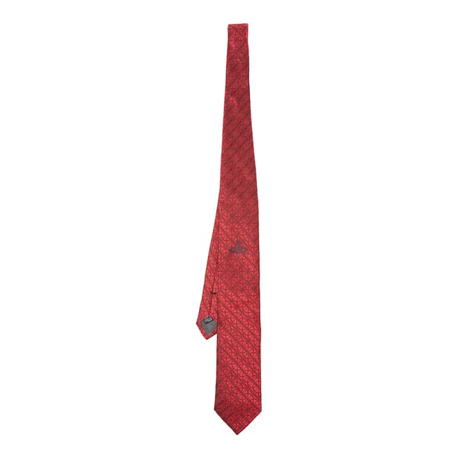 Vivienne Westwood Red Orb Logo Tie