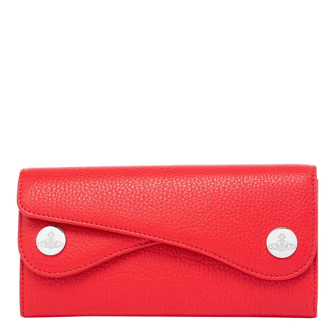 Vivienne Westwood Red Double Dot Flap Wallet
