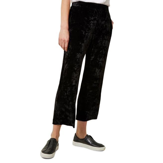 Great Plains Black Wide Leg Cropped Trousers