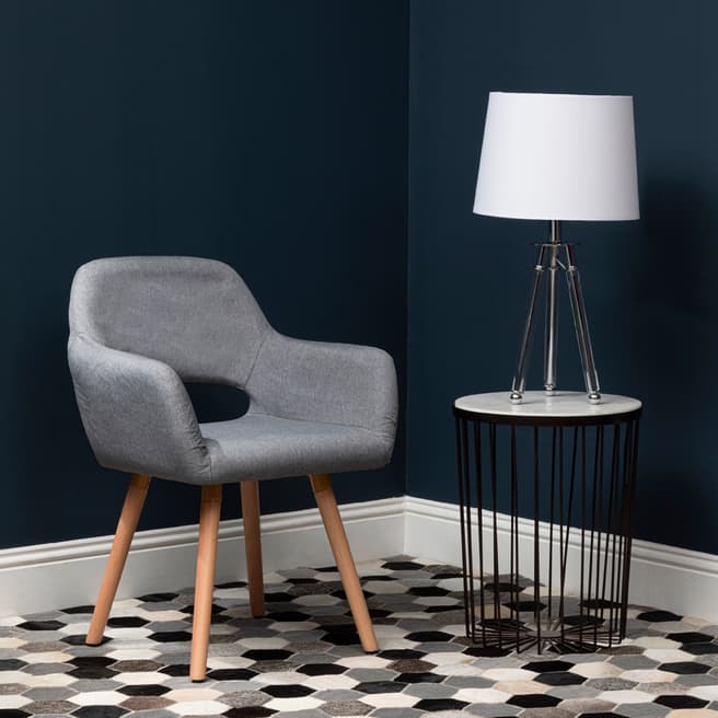 Premier Housewares Stockholm Dining Chair, Grey