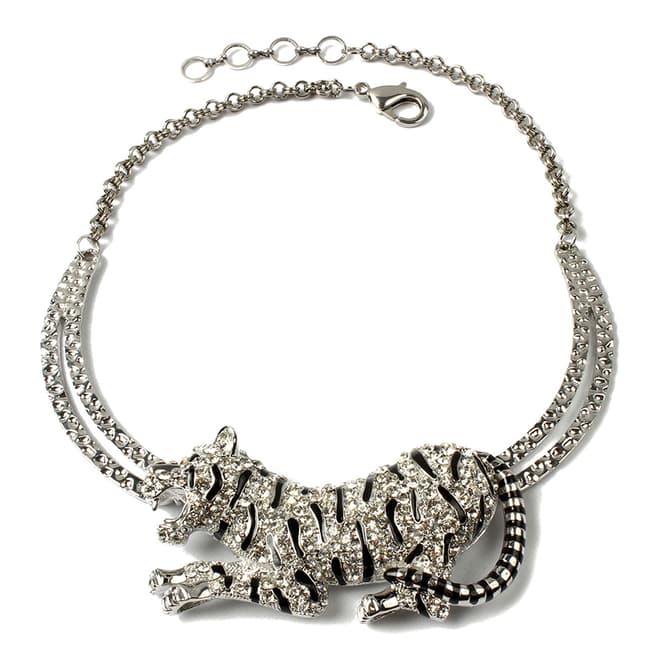 Amrita Singh Black/Silver Tiger Necklace