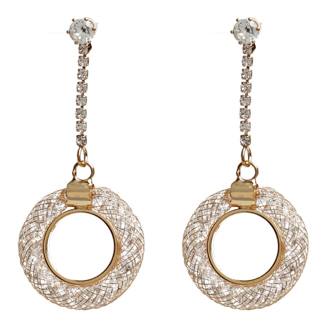 Amrita Singh Gold Mesh Crystal Earrings