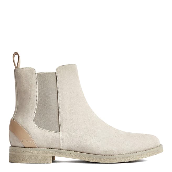 Reiss Cream Rogers Suede Chelsea Boots