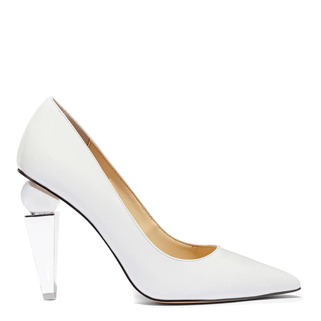 Katy Perry White Memphis Smooth Patent Pump