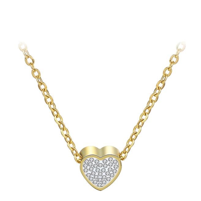 Liv Oliver 18K Gold Heart Embelished Necklace