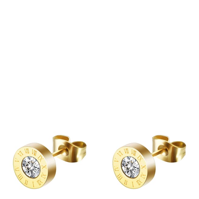 Liv Oliver 18K Gold Cz Stud Post Earrings