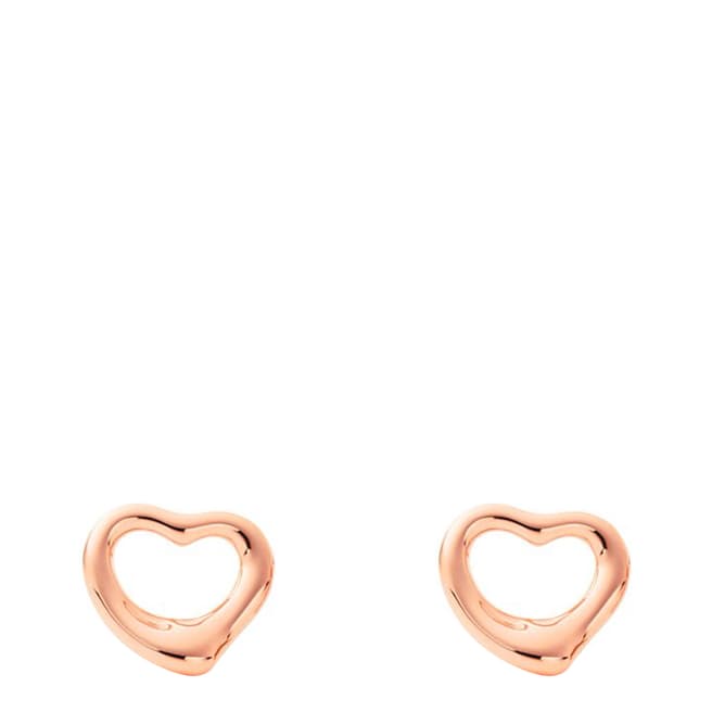 Liv Oliver 18K Rose Gold Open Heart Love Earrings