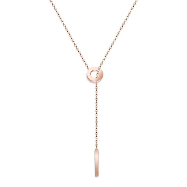 Chloe Collection by Liv Oliver 18K Rose Gold Lariat Necklace