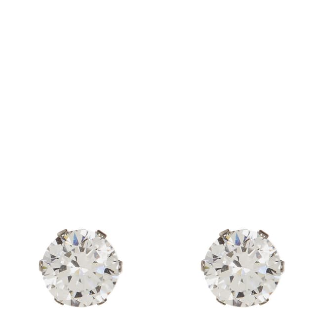Liv Oliver Silver Plated Zirconia Stud Earrings