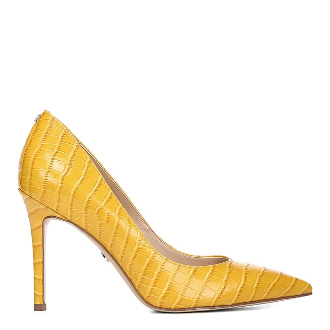 Sam Edelman Yellow Croc Leather Hazel Heels
