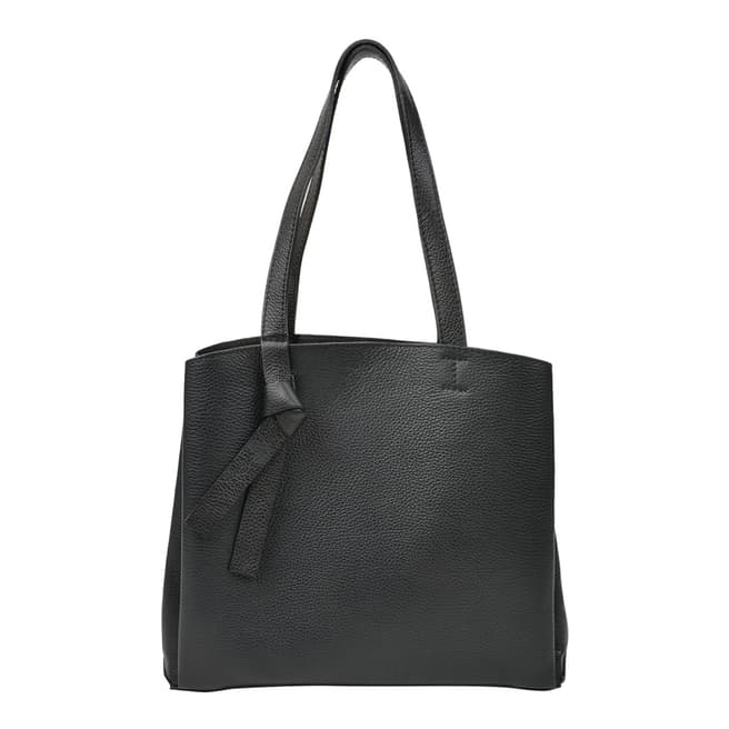 Renata Corsi Black Leather Shopper Bag