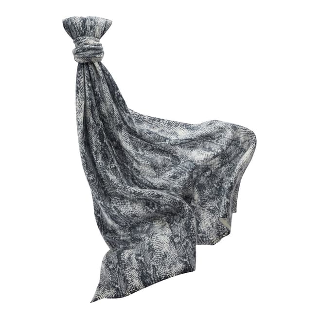 Pure Collection Charcoal Snakeskin Gassato Scarf
