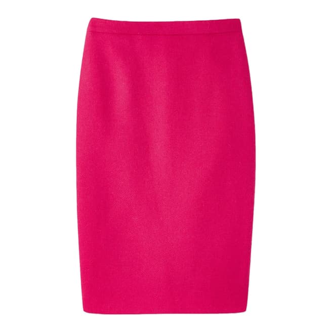 Pure Collection Bright Pink Wool Pencil Skirt